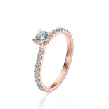 Pierścionek z różowego złota z diamentami AJPZ_112